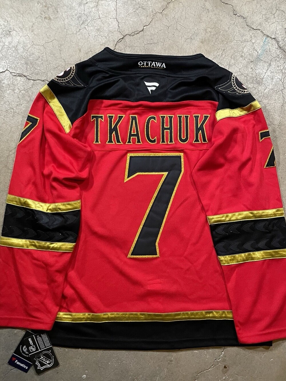 Ottawa Senators Tkachuk NHL Hockey Jersey Size 50 Medium